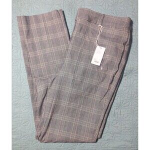 Lane Bryant Power Pockets High-Rise Sexy Stretch Straight Pant Plaid Sz 18R NWT